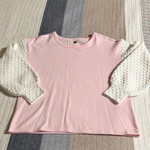 Cupio Pink and Cream Women's Blouse